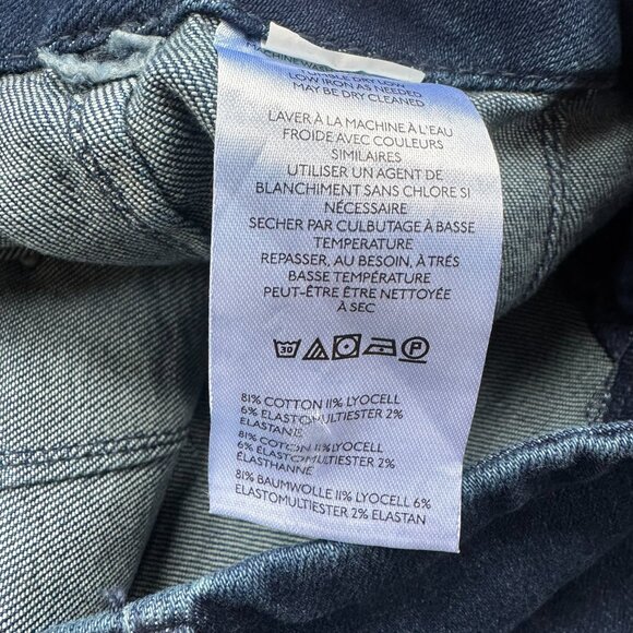 NWT Anthropologie The Colette Crop Wide-Leg Jeans Dark Denim Blue 29 - Picture 9 of 11